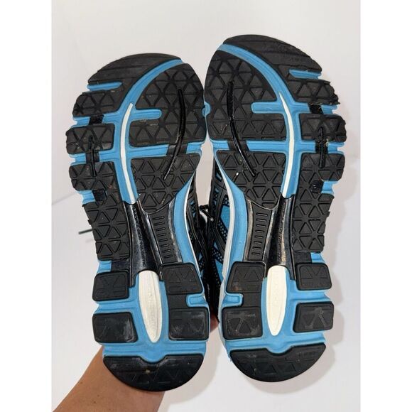 Asics Womens 6 Gel Excel 33 Running Shoes Athletic Black Blue Gym Workout Casual - Picture 8 of 14